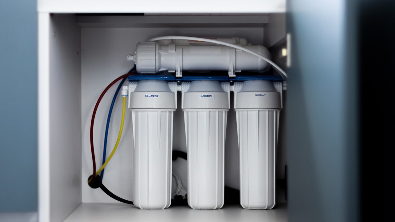 In line water filter under counter three stage inhome water filter